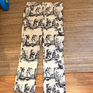 Black & White Toile Print Pants